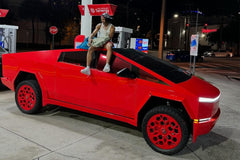 Travis Scott Unveils His Matte Black Tesla Cybertruck on Custom Forgiato Wheels