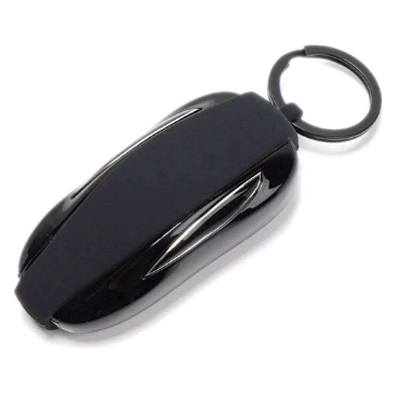 Carbon Fiber Style Key Fob Cover For Tesla Model X 2016+ – Hard Shell, Black Twill