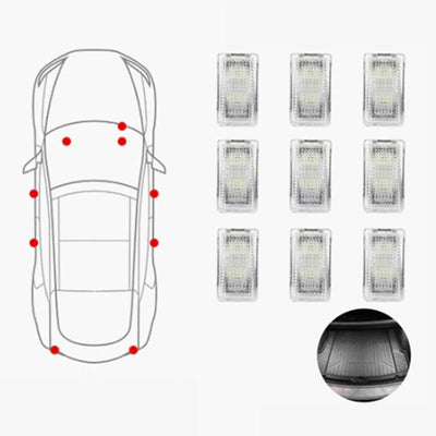 Ultra-Bright LED Lighting Upgrade for Tesla Model S, Model X, Model 3 and Model Y Interior TALSEM set of 9 white 