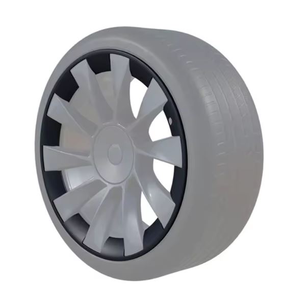 Protections De Jante Argent Métallisé Pour Tesla Model Y Juniper 2025+ (20 Pouces) - Lot De 4 - 12