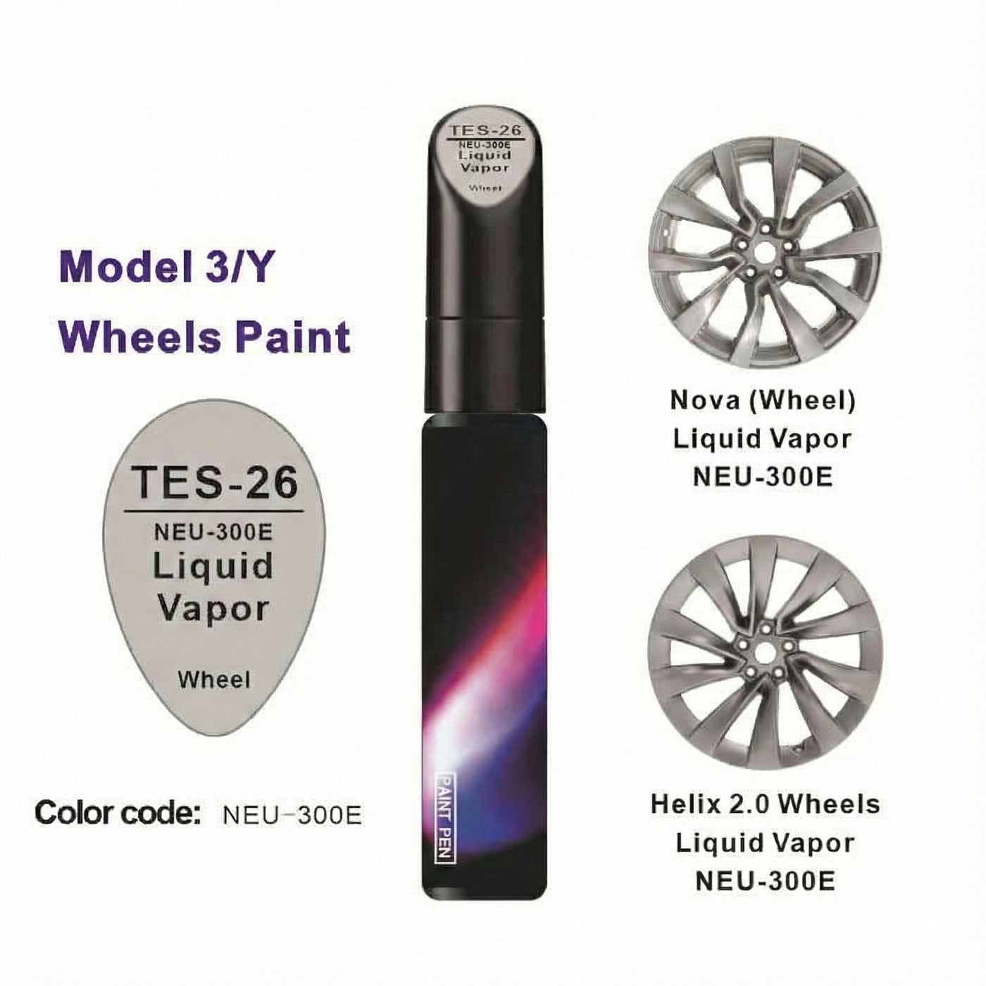 Wheel Touch Up Paint for Tesla Exterior TALSEM Liquid Vapor 