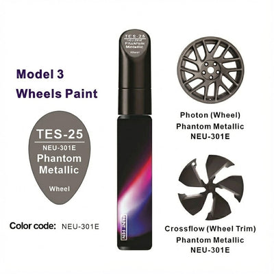 Wheel Touch Up Paint for Tesla Exterior TALSEM Phantom Metallic 