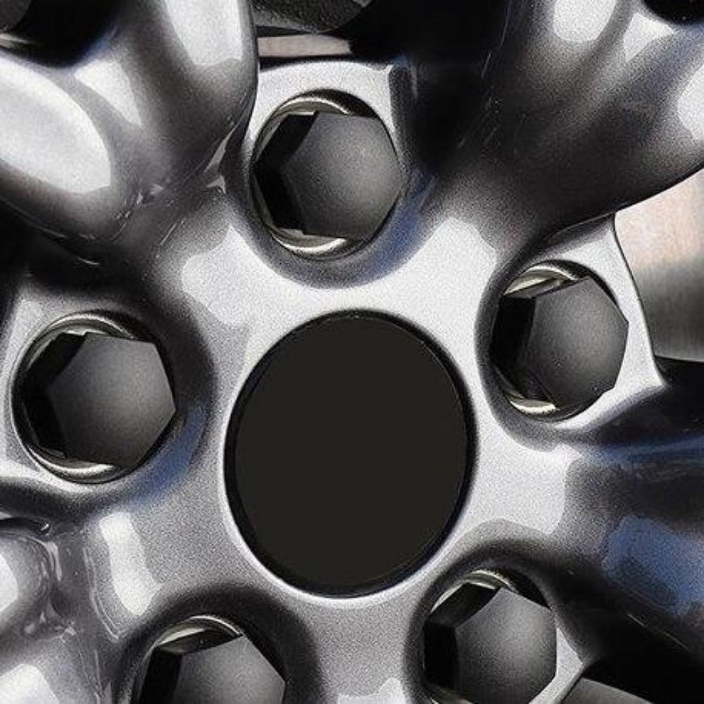 Wheel cap kit and Lug Nut Covers for Model S, Model 3, Model X and Model Y Exterior TALSEM Black Matte Installed