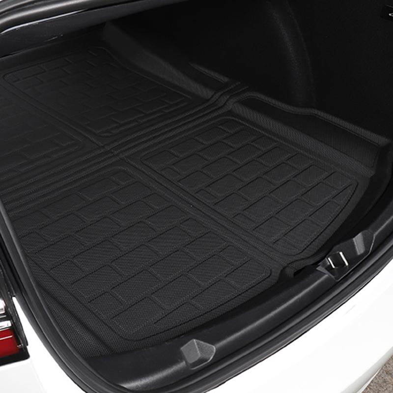 All-Weather Floor Liner - Back Trunk Mat for Tesla Model 3 and Model Y Interior TALSEM 