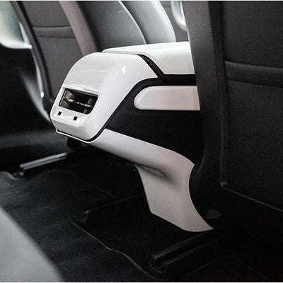 Rear Air Conditioning Cover White and Carbon Fiber for Tesla Model 3 and Tesla Model Y Interior TALSEM 
