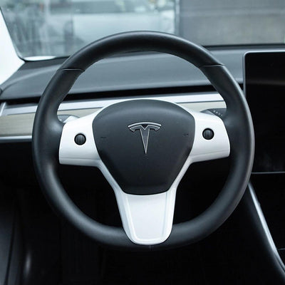 Tesla Steering Wheel wrap White for Tesla Model 3 and Tesla Model Y Interior TALSEM 