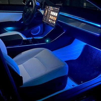 Tesla Ambiant Lighting with Central Console Control interior TALSEM 