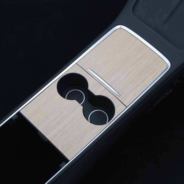 Tesla Model 3 Center Console Vinyl Wraps (2020/2021) interior accessories TALSEM Light Brown Wood Model 3 - 2021 