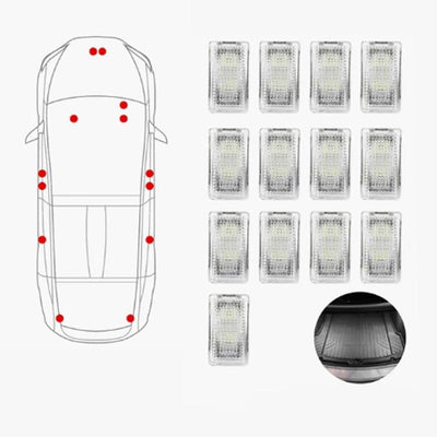 Ultra-Bright LED Lighting Upgrade for Tesla Model S, Model X, Model 3 and Model Y Interior TALSEM set of 13 white 