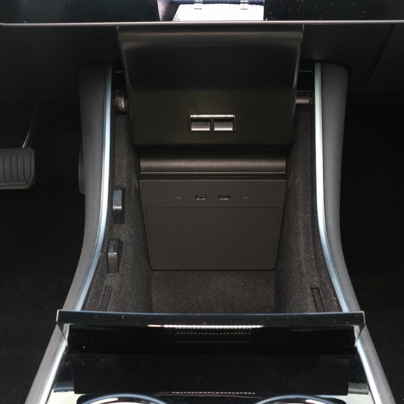 USB Hub, with Hidden Dashcam & Sentry Mode Storage for Tesla Model 3 and Model Y Interior TALSEM 